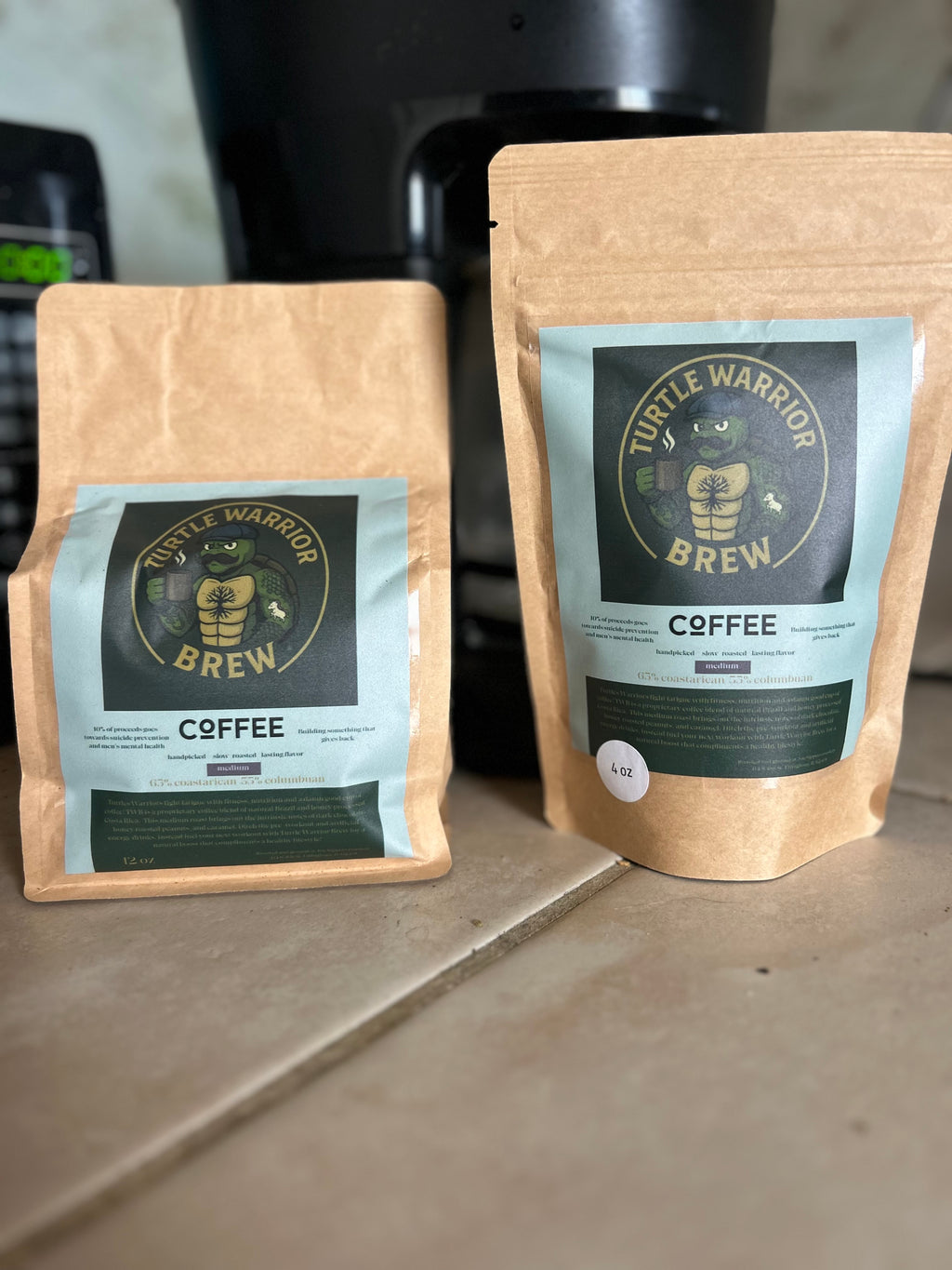Turtle Warrior Brew – Medium Roast Coffee (12 oz)